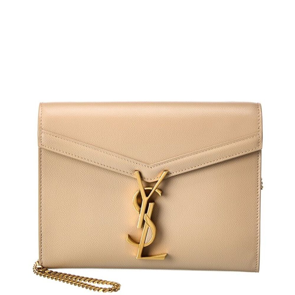 Saint Laurent Cassandra Leather Shoulder Bag, Beige - Picture 1 of 5